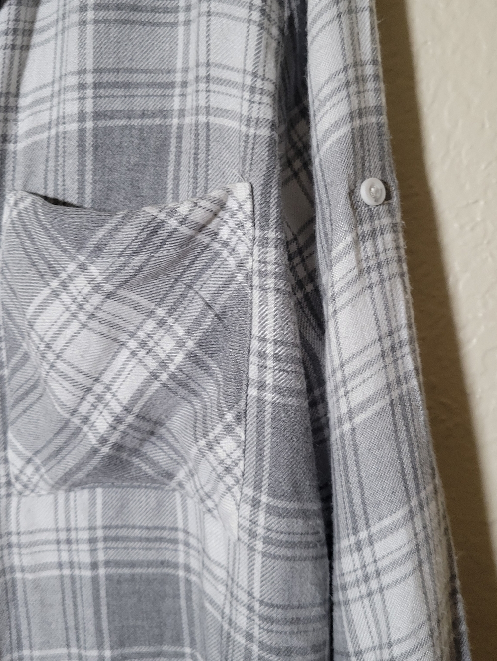 Cloth & Stone Anthropologie | Plaid Frayed Hem Button Down Shirt Preppy Edgy S - Picture 4 of 6